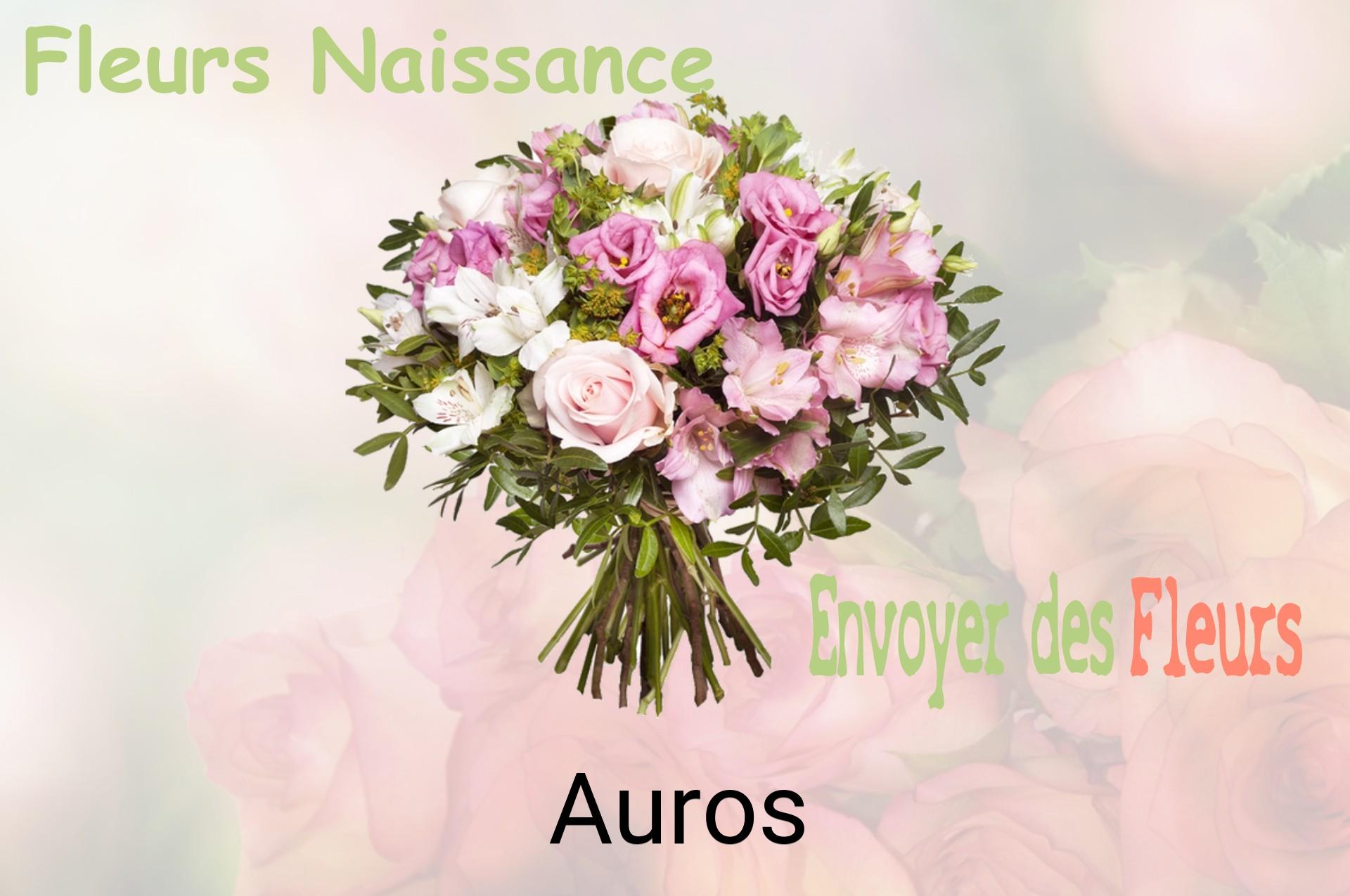 Bouquet de fleurs de naissance livré à Auros