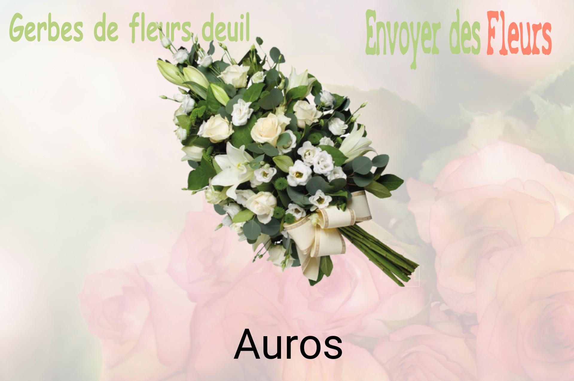 Gerbe de fleurs de deuil livrée à Auros